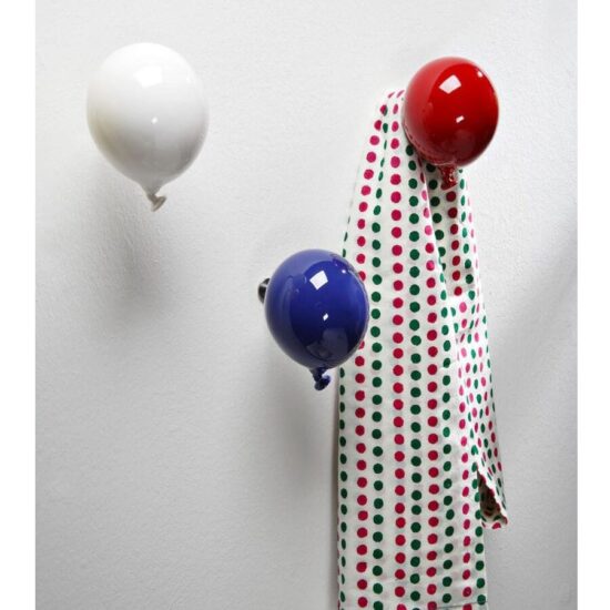 Appendiabiti Mini-Balloons Palloncino Rosso in ceramica smaltata