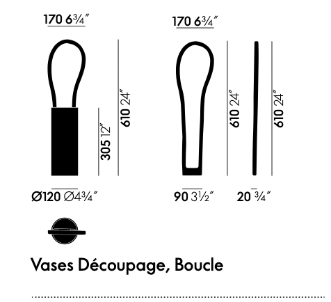 Vase-Découpage-Boucle Vitra misure