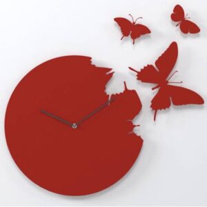 Orologio Butterfly-rosso con-tre-Farfalle Domeniconi