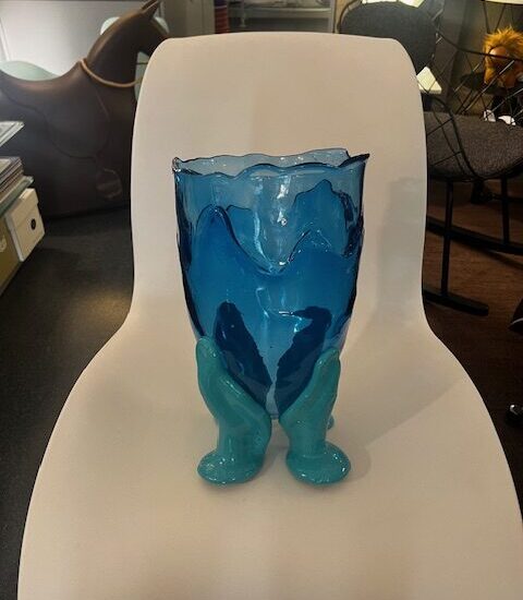 Vaso Clear L Gaetano Pesce azzurro e turchese
