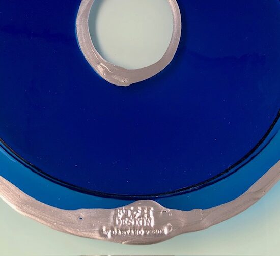 Vassoio Gaetano-Pesce Rotondo L Blu particolare