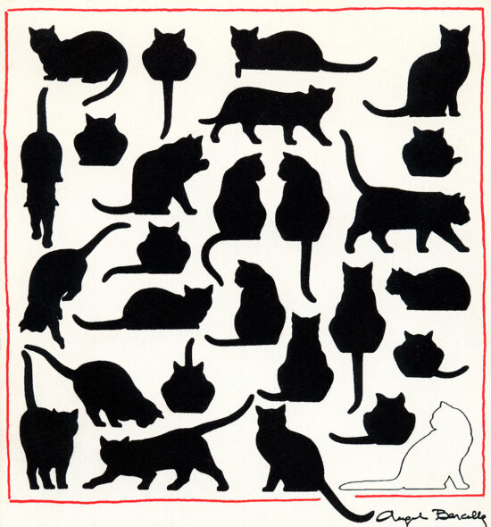 Decorazione Ombres de Chats lavoro dell'artista