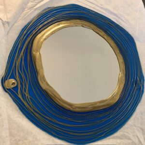 Specchio Gaetano Pesce Blu trasparente-Oro
