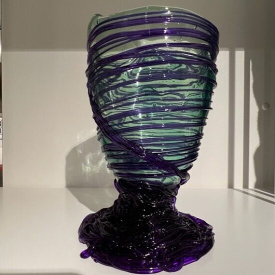 Vaso G.Pesce Spaghetti S Azzurro cordone Viola