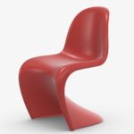 Sedia Panton-Junior Vitra Rossa realizzata in polipropilene tinto in massa