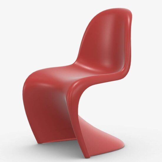 Sedia Panton-Junior Vitra Rossa realizzata in polipropilene tinto in massa