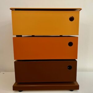 Mobile girevole 3 cassetti Toni-caldi