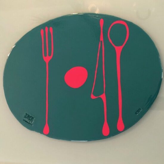 Tovaglietta Gaetano-Pesce Turchese Fucsia in resina
