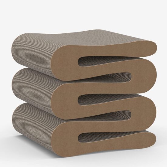 Sgabello Wiggle Stool Vitra realizzato in cartone